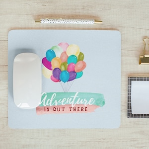 Adventure Is Out There Mouse Pad, Disney Office Decor, Disney Pixar, Disney Mouse Mat, Disney Gifts, Disney UP Movie Mouse Pad, Disney Desk