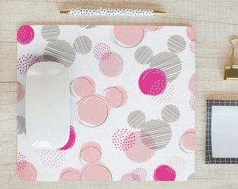 Disney Polka Dots Mouse Pad, Mickey Mouse Pad, Minnie Mouse Pad, Disney Office, Disney Mouse Mat, Disney, Disney Desk Mat, Pink Mousepad