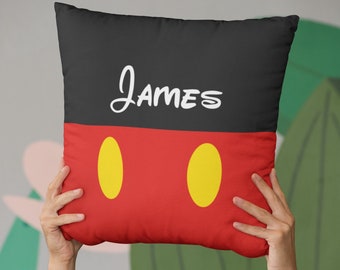 Personalized Mickey Mouse Throw Pillow, Disney Pillow, Mickey Cushion, Disney Cushion, Minnie, Disney Home Decor, Disney, Disney Gift Ideas