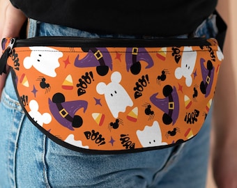 Disney Ghost Fanny Pack, Hidden Mickey Bag, Halloween, Fall, Autumn, Cross Body Bag, Sling Bag, Hip Bag, Waist Bag, Minnie Witch, Kids Bag