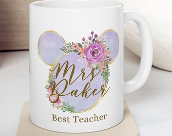 Disney Personalized Mug, Disney Wedding Gift, Bridesmaids Gift, Disney Teacher Mug, Disney Home, Grandma Gifts, Custom Mug Gift, Mom, Xmas