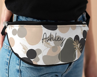 Personalized Boho Neutral Fanny, Hidden Mickey Bag, Geometric, Modern Chic, Minimalist, Minnie Fanny Pack, Park Bag, Gift, Waist Bag, Pouch
