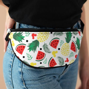 Hidden Mickey Fanny Pack, Disney Waist Bag, Mickey Travel Bag, Theme Park Purse, Cross Body Bag, Sling Bag, Money Belt, Mickey Fruits