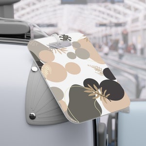 Etiqueta de bagagem personalizada neutra Boho, etiqueta de bagagem Disney personalizada, impressão inspirada na Disney, etiqueta de férias, acessórios de viagem, presente Disney