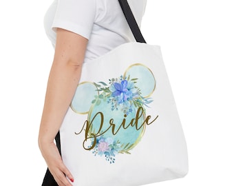 Personalised Disney Canvas Tote Bag, Mickey Ears Bag, Minnie Tote Bag, Disney Shopping Bag, Bachelorette Bags, Bridesmaid Gift Bag, Wedding