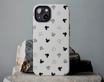 Funda de teléfono monocromática Mickey, funda de iPhone Mickey, funda de teléfono Samsung Galaxy, funda de iPhone, funda de teléfono Minnie, funda iPhone 15 Pro, funda Pixel