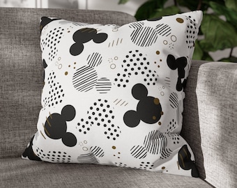 Mickey Ears Throw Pillow, Disney Pillow, Mickey Cushion, Disney Cushion, Minnie Pillow, Disney Home Decor, Polka Dot Mickey Pillow Decor