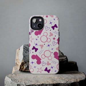 Custodia per telefono Topolino schizzo viola, copertina iPhone Topolino, custodia per telefono Samsung Galaxy, custodia per iPhone, custodia per telefono Minnie, custodia per iPhone 15 Pro, Pixel
