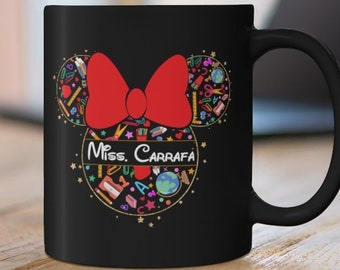 Personalisierte Lehrertasse, Disney Kaffeetasse, Disney Klasse, Lehrer Geschenk, Benutzerdefinierte Tasse, Disney Lehrer Geschenk, Bester Lehrer, Geheimes Weihnachtsgeschenk