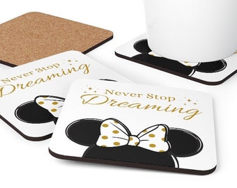Minnie Mouse Coaster, Disney Coaster, Mickey Mouse Coaster, Disney Home, Disney, Disney Office, Disney Drink, Disney Gift, Decor, Filler