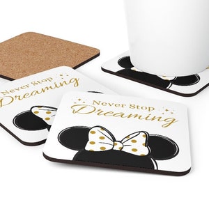 Minnie Mouse Coaster, Disney Coaster, Mickey Mouse Coaster, Disney Home, Disney, Disney Office, Disney Drink, Disney Gift, Decor, Filler