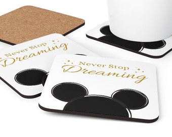 Mickey Mouse Coaster, Disney Coaster, Minnie Mouse Coaster, Disney Home, Disney, Disney Office, Disney Drink, Disney Gift, Disney Home Decor
