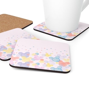 Colourful Disney Coaster, Minnie Mouse Coaster, Disney Home, Disney, Disney Office, Disney Drink, Disney Gift, Decor, Disney Coaster, Filler