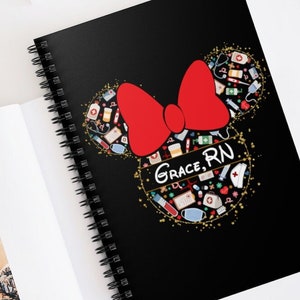 Personalized Nurse Notebook, Disney Journal, Disney Nurse Gift, Nurse Graduation Gift, Disney Gift, Thank You Nurse, Disney Spiral Book, RN