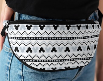 Aztec Print Mickey Fanny Pack, Disney Fanny Pack, Mickey Ears Bag, Geometric Print, Cross Body Bag, Sling Bag, Hip Bag, Waist Bag, Minnie