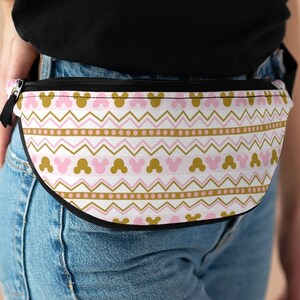 Aztec Print Mickey Fanny Pack, Disney Fanny Pack, Mickey Ears Bag, Geometric Print, Cross Body Bag, Sling Bag, Hip Bag, Waist Bag, Minnie