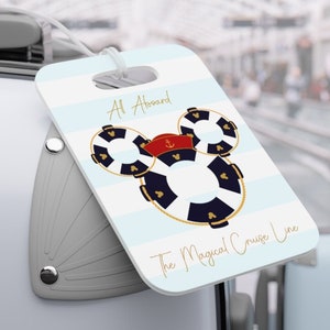 Disney Nautical Personalized Luggage Tags, Disney Luggage Tag, Disney Inspired Print, Vacation Tag, Travel Accessories, Cruise Line, Gifts