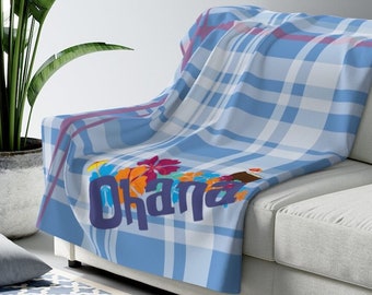 Coperta Ohana, Coperta Lilo & Stitch, Coperta Disney Throw, Disney Home Decor, Biancheria da letto Disney, Regalo Disney, Coperta a punti, Decorazioni Disney
