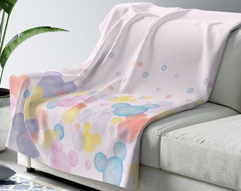 Colourful Disney Blanket, Disney Sherpa Fleece Blanket, Disney Couch Blanket, Mickey Mouse Throw Blanket, Disney Home Decor, Disney Living