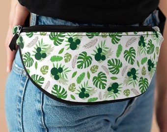 Hawaiian Mickey Fanny Pack, Disney Fanny Pack, Minnie Bag, Green Bag, Disney Waist Bag, Sling Bag, Cross Body Bag, Hip Bag, Tropical Bag