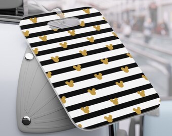 Black and Gold Personalized Luggage Tags, Disney Luggage Tag, Disney Inspired Print, Vacation Tag, Travel Accessories, Disney Gift Idea