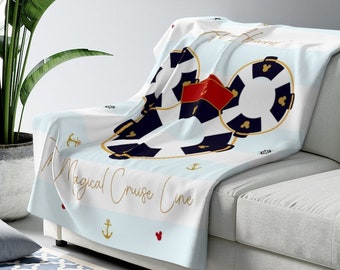 Magical Cruise Line Throw Blanket, Disney Blanket, Mickey Bedding, Minnie Blanket, Disney Home Decor, Disney Accessories, Disney Gift