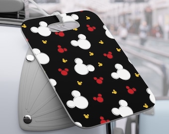 Black Background Disney Personalized Luggage Tag, Disney Luggage Tag, Disney Inspired Print, Vacation Tag, Travel Accessories, Disney Gift