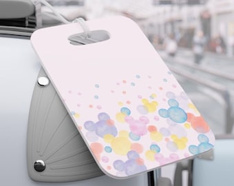 Colourful Personalized Luggage Tags, Disney Luggage Tag, Disney Inspired Print, Vacation Tag, Travel Accessories, Disney Gifts, Mickey Tag