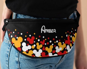 Mickey Mouse Fanny Pack, Disney Fanny Pack, Mickey Ears Bag, Personalized Fanny, Birthday Bag, Cross Body Bag, Sling Bag, Hip Bag, Waist Bag