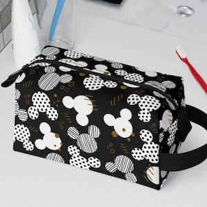 Hidden Mickey Toiletry Bag, Disney Cosmetic Bag, Travel Bag, Disney Pouch, Polka Dots, Disney Purse, Minnie Mouse, Mickey Bag