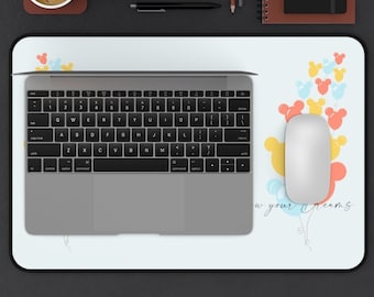 Tapis de bureau Disney Mickey Balloons, Décor de bureau Disney, Tapis de souris Disney, Papeterie Disney, Coussin Mickey, Maison Disney, Tapis informatique Disney