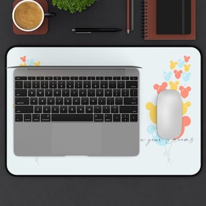 Disney Mickey Balloons Desk Mat, Disney Office Decor, Disney Mouse Pad, Disney Stationery, Mickey Pad, Disney Home, Disney Computer Mat