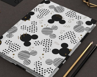 Mickey Mouse Journal, Disney Hard Cover Notebook, Disney Office, Disney Home, Disney Journal, Disney Gifts, Mickey Ears Print, Minnie Book