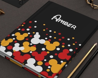 Journal personnalisé Mickey Mouse, carnet de notes à couverture rigide Mickey Mouse, bureau Disney, maison Disney, journal Disney, autographe Disney, cadeaux