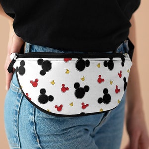 Mickey Ears Fanny Pack, Disney Waist Bag, Mickey Travel Bag, Theme Park Purse, Cross Body Bag, Sling Bag, Money Belt Bag, Disney Park Bag