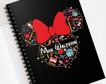 Carnet d’enseignant personnalisé, Journal Disney, Salle de classe Disney, Cadeau d’enseignant, Retour à l’école, Cadeau d’enseignant Disney, Meilleur enseignant, Merci