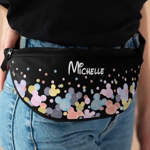 Disney Colorful Fanny Pack, Disney Waist Bag, Mickey Travel Bag, Theme Park Purse, Cross Body Bag, Sling Bag, Disney Park Bag, Money Bag