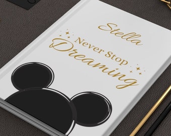 Disney Journal, Mickey Mouse Hard Cover Notebook, Disney Office, Disney Home, Disney Journal, Disney Gifts, Magic Kingdom Notebook,