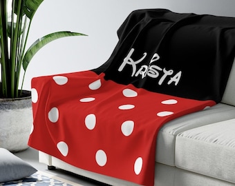 Manta personalizada para Minnie Mouse, Manta de lana De Disney Sherpa, Manta de sofá de Disney, Disney Throw, Decoración del hogar de Disney, Decoración de guardería de Disney