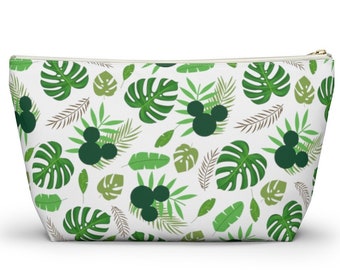 Hawaiian Mickey Accessory Bag, Disney Cosmetic Bag, Mickey Bag, Disney Travel Bag, Disney Bag, Disney Pencil Case, Tropical Bag, Verde