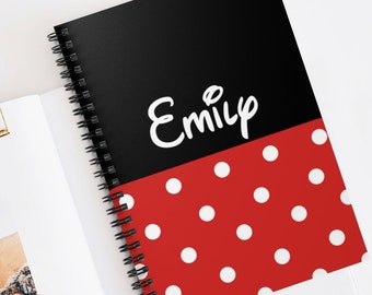 Personalized Minnie Mouse Notebook, Mickey Mouse Notebook, Disney Office Decor, Disney Home, Disney Journal, Disney Gift, Magic Kingdom book