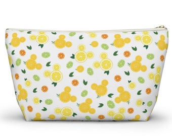 Citrus Hidden Mickey Accessory Bag, Disney Cosmetic Bag, Mickey Bag, Disney Travel Bag, Disney Bag, Disney Pencil Case, Mickey Fruits Bag