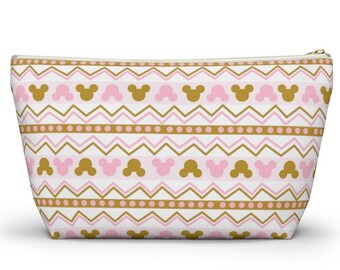 Aztec Print Disney Accessory Pouch, Disney Cosmetic Bag, Minnie Bag, Disney Travel, Disney Pencil Case, Disney Accessories, Géométrique, Rose