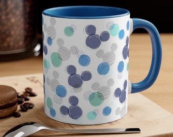 Disney Blue Polka Dots Mug, Disney Inspired Mug, Magic Kingdom Mug, Disney Gift, Disney Coffee Mug, Disney Tea Mug, Minnie Mug, Disney Home