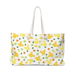 Citrus Hidden Mickey Weekender Bag, Mickey Fruit Bag, Disney Beach Bag, Mickey Pool Bag, Overnight Bag, Cruise Bag, Disney Travel Bag, Lemon