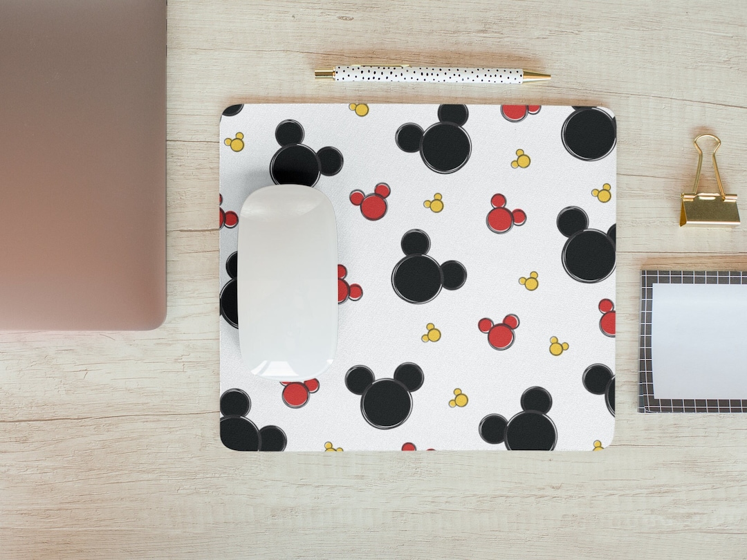 Disney Mouse Pad All Over Mickey Mouse Pad Disney Office Etsy