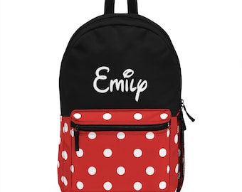 Personalisierter Disney Minnie Maus Rucksack, Disney Rucksack, Disney Schultasche, Disney Urlaubstasche, Disney Park Tasche, Theme Park Tasche, Minnie
