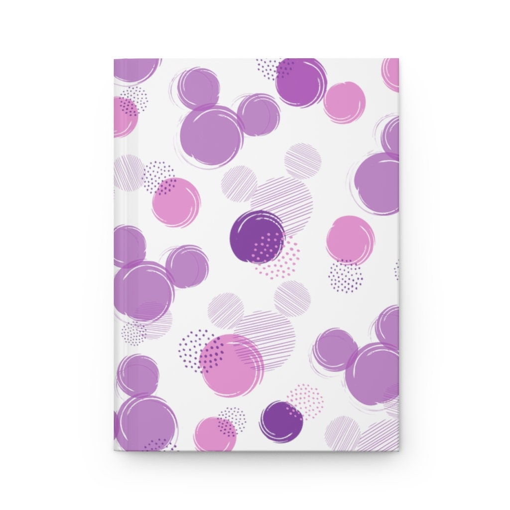 Personalized Purple Polka Dots Disney Hardcover Journal