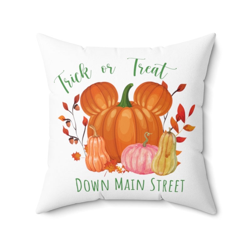 Mickey Pumpkin Pillow, Halloween, Mickey oculto, Cojín, Ropa de cama Disney, Disney Home, Decoración de guardería, Regalo Disney, Otoño, Truco o trato White