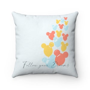Mickey Balloons Throw Pillow, Disney Pillow, Mickey Cushion, Disney Cushion, Minnie, Disney Home Decor, Disney Accessories, Disney Gift Idea